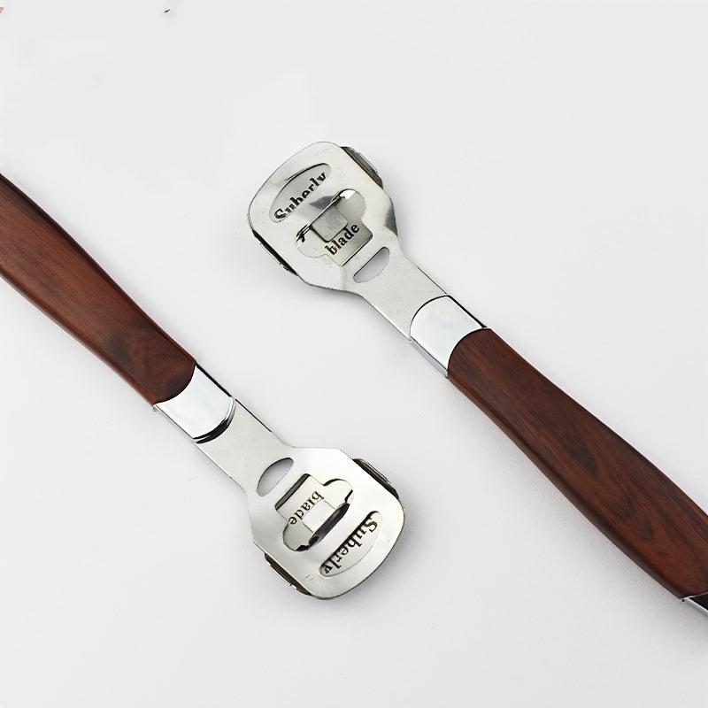 Wooden Handle Foot Scraper for Soft Smooth Feet