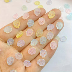 50pcs Resin Halloween Skull Nail Art Charms for DIY Nail Art Decoration
