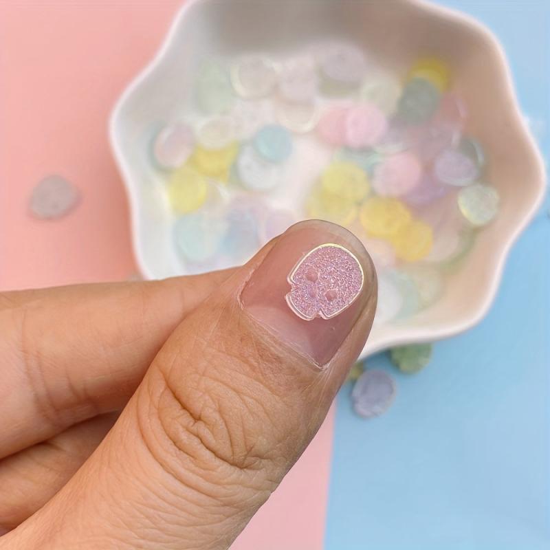50pcs Resin Halloween Skull Nail Art Charms for DIY Nail Art Decoration