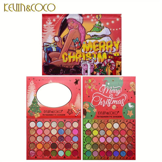 70 Colors Eyeshadow Palette Matte Pearly Sequin Finish Long Lasting Makeup