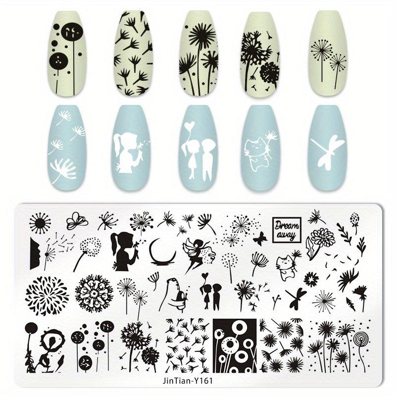 Nail Stamping Plates Butterfly Cat Geometric Patterns Nail Stamp Plates