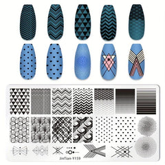Nail Stamping Plates Butterfly Cat Geometric Patterns Nail Stamp Plates