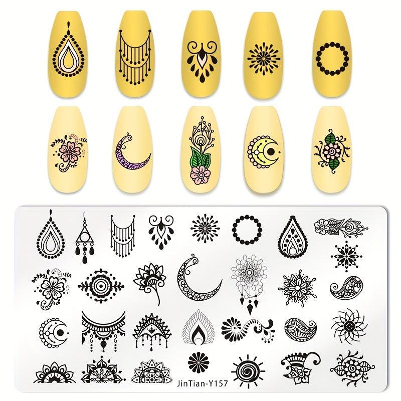 Nail Stamping Plates Butterfly Cat Geometric Patterns Nail Stamp Plates