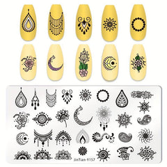 Nail Stamping Plates Butterfly Cat Geometric Patterns Nail Stamp Plates