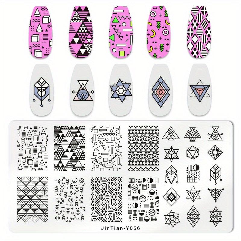 1 pc Leaves & Animals Nail Stamping Plate Set of 12 Templates