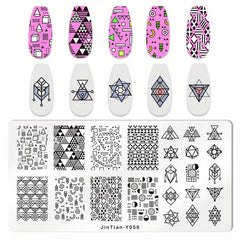1 pc Leaves & Animals Nail Stamping Plate Set of 12 Templates