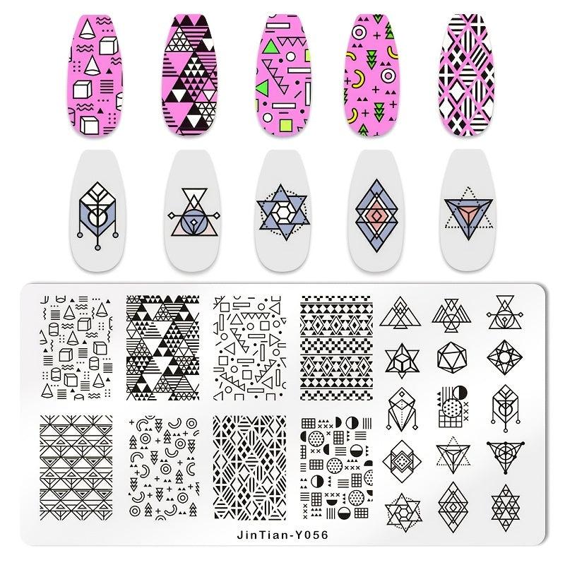 1 pc Leaves & Animals Nail Stamping Plate Set of 12 Templates