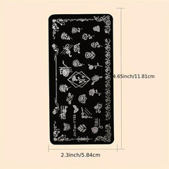 Nail Art Stamping Plate Flower Manicure Templates Set