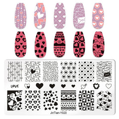 Nail Art Stamping Plate Flower Manicure Templates Set