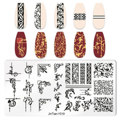 Nail Art Stamping Plate Flower Manicure Templates Set