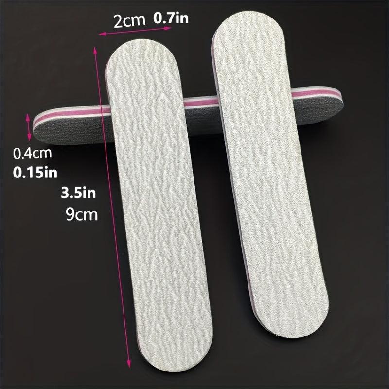 10 Pcs Double Sided Nail File Set - Professional Manicure Pedicure Kit