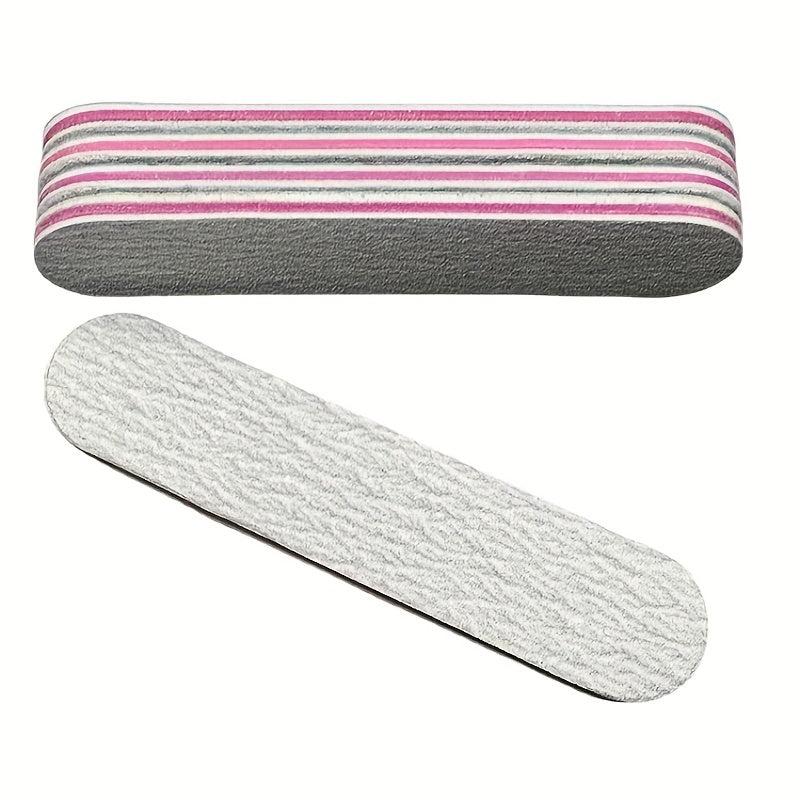10 Pcs Double Sided Nail File Set - Professional Manicure Pedicure Kit