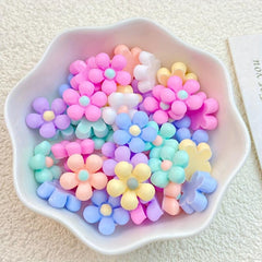 30pcs Colorful 3D Flower Resin Nail Art Decoration Charms