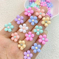 30pcs Colorful 3D Flower Resin Nail Art Decoration Charms