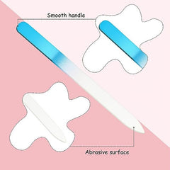 Glass Nail Files for Natural Nails and Acrylic Nail Filer with Storage Box