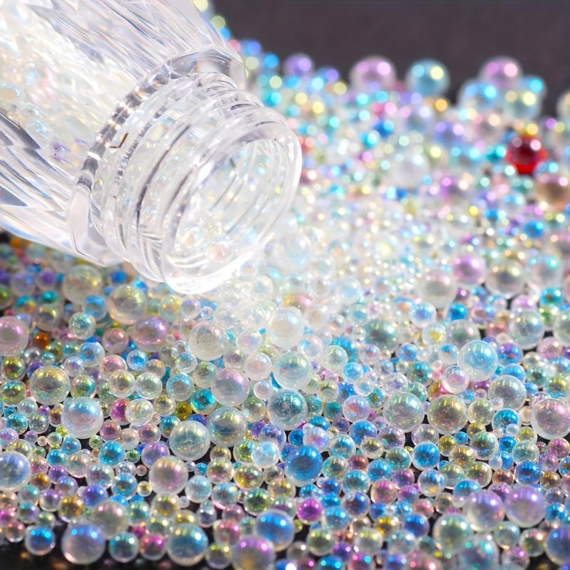 6mm Mermaid Micro Beads Crystal Caviar Bubble Beads Nail Art DIY Jewelry