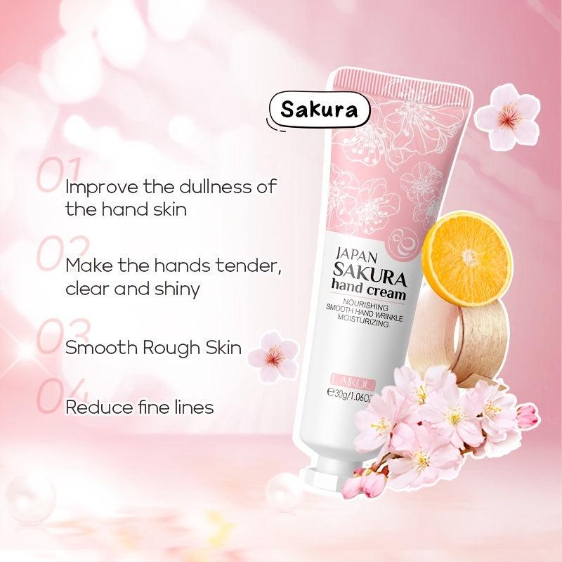 Sakura Hand Cream 30g Nourish Moisturize Soft Supple Skin