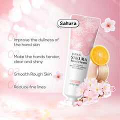Sakura Hand Cream 30g Nourish Moisturize Soft Supple Skin