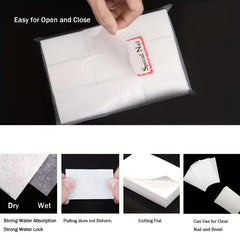 500 Pcs Gel Nail Polish Remover Clean Lint Cotton Pads Disposable