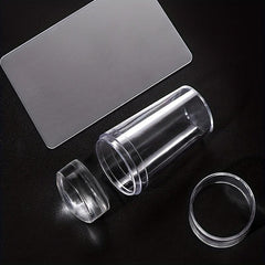 2 pcs Crystal Silicone Nail Stamper and Scraper Set for DIY Manicure Print Tool