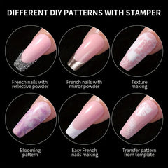 2 pcs Crystal Silicone Nail Stamper and Scraper Set for DIY Manicure Print Tool