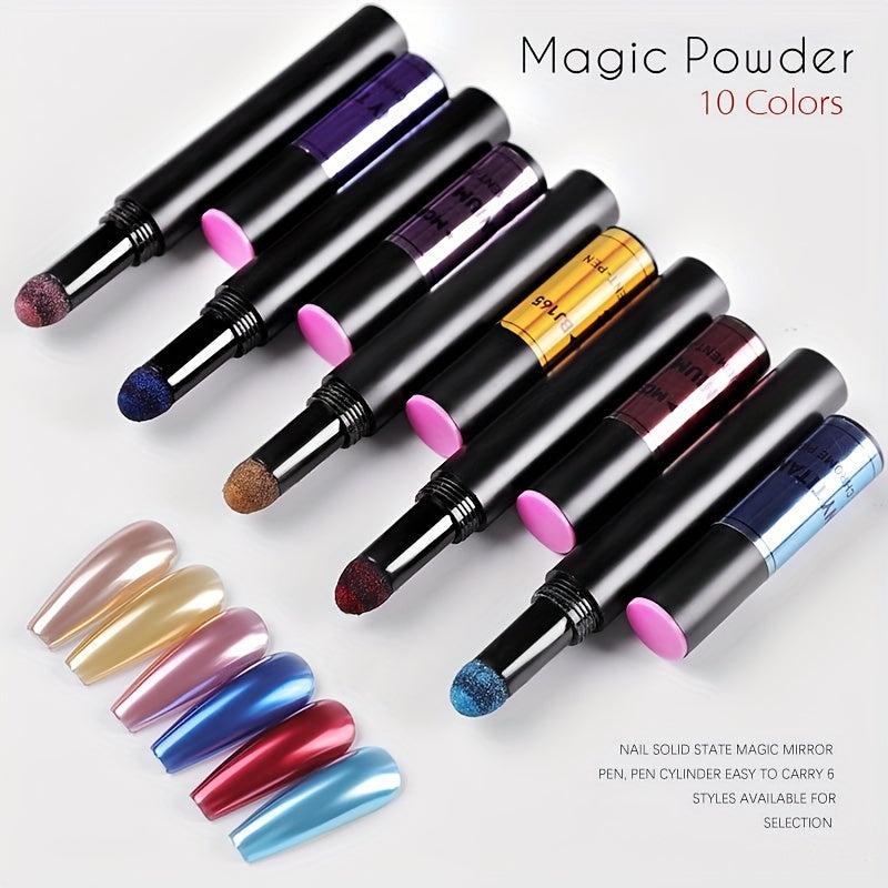 Dual-Use Nail Powder Air Cushion Pen - Mirror Effect