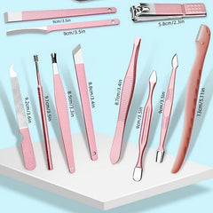 18 Pcs Manicure Pedicure Set Nail Clipper Cutter Files Ear Spoon Beauty Tools