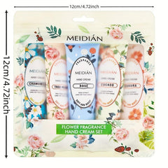 5pcs Floral Fragrance Hand Cream Set- Travel Size Hand Lotion for Women