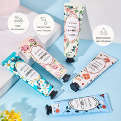 5pcs Floral Fragrance Hand Cream Set- Travel Size Hand Lotion for Women