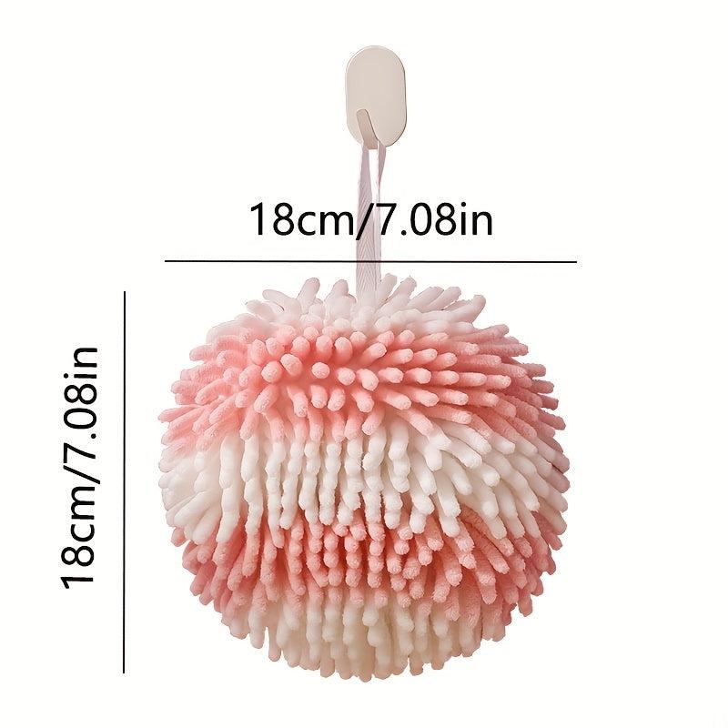 Fluffy Chenille Ball Towels for Bathroom - High Absorbent Hand Towels
