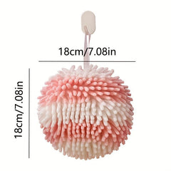 Fluffy Chenille Ball Towels for Bathroom - High Absorbent Hand Towels