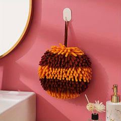 Fluffy Chenille Ball Towels for Bathroom - High Absorbent Hand Towels