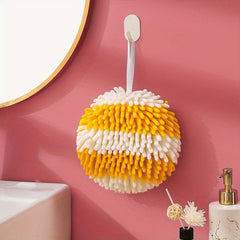 Fluffy Chenille Ball Towels for Bathroom - High Absorbent Hand Towels