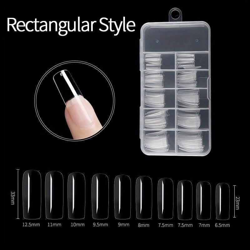 100pcs Natural Acrylic Nail Tips for French Nails DIY Nail Art Salon Use