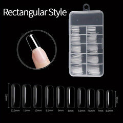 100pcs Natural Acrylic Nail Tips for French Nails DIY Nail Art Salon Use