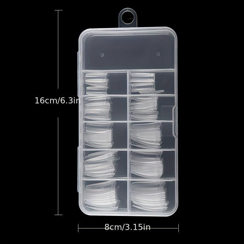 100pcs Natural Acrylic Nail Tips for French Nails DIY Nail Art Salon Use