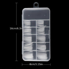 100pcs Natural Acrylic Nail Tips for French Nails DIY Nail Art Salon Use
