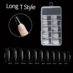 100pcs Natural Acrylic Nail Tips for French Nails DIY Nail Art Salon Use