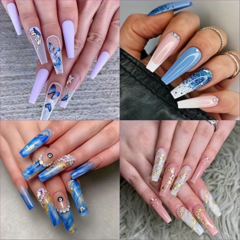 100pcs Natural Acrylic Nail Tips for French Nails DIY Nail Art Salon Use