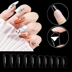 100pcs Natural Acrylic Nail Tips for French Nails DIY Nail Art Salon Use