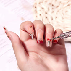 Dual-ended Nail Art Dotting Pen Set for Manicure Designs with Rhinestones
