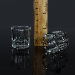 2pcs Mini Glass Crystal Cup for Nail Art Acrylic Liquid Powder Dappen Dish Bowl