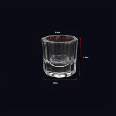 2pcs Mini Glass Crystal Cup for Nail Art Acrylic Liquid Powder Dappen Dish Bowl