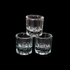 2pcs Mini Glass Crystal Cup for Nail Art Acrylic Liquid Powder Dappen Dish Bowl