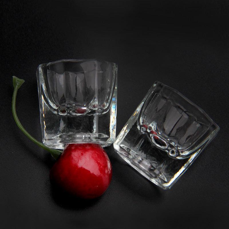 2pcs Mini Glass Crystal Cup for Nail Art Acrylic Liquid Powder Dappen Dish Bowl