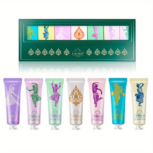7pcs Floral & Fruity Hand Cream Gift Set for Dry Cracked Skin Repair