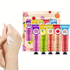 5pcs Flower Fruity Fragrance Hand Cream Gift Set - Deeply Moisturizing