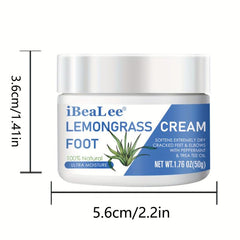 Lemongrass Foot Cream Tea Tree Peppermint Moisturizer Dry Feet