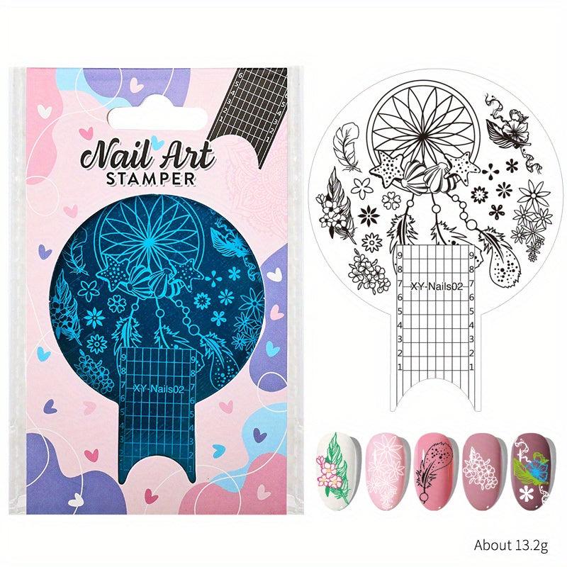 Stainless Steel Nail Stamping Plates Shapes Image Stamp Template