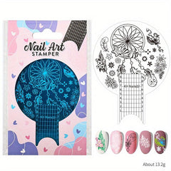 Stainless Steel Nail Stamping Plates Shapes Image Stamp Template